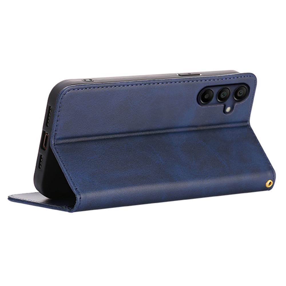 Für Samsung Galaxy A06s Hülle Brieftasche Kalbsleder Textur Leder Handyhülle mit Verdecktem Magnetverschluss