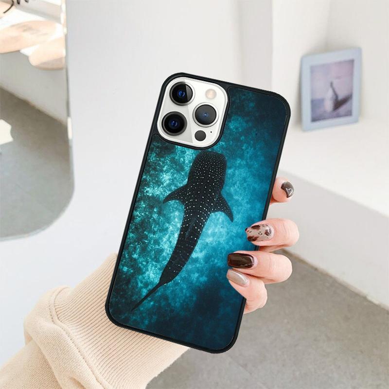 Ocean Whale Shark Swimming Phone Case For iPhone 17 Air 16 15 14 11 12 13 Pro  MAX Plus Coque Cover Shell
