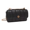 Tory Burch Kira Double T Logo Magnetic Closure Flap Nappa Leather Mini Shoulder Bag Women Shoulder Bag Black 142567-001