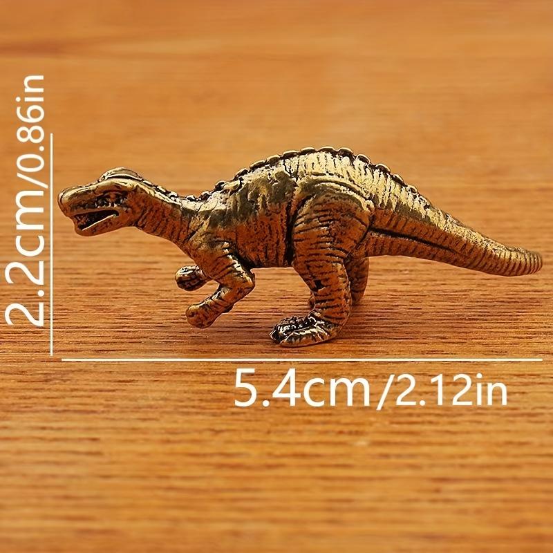 Miniature Antique Jurassic Brass Dinosaur Ornaments Figurines Bronze Dinosaur Statues Copper Mini Desktop Crafts Home Decor Gift