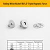 Triple Strength No-Sew Round Electroplated Magnetic Bag Buckle with Thickened Metal Pin