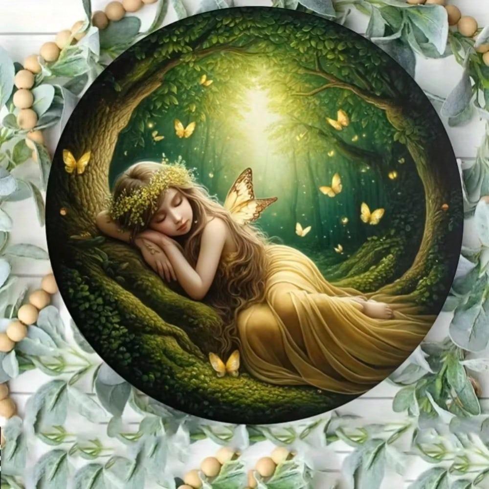 Butterfly Fairy Enchanted Forest Aluminum Wall Art for Home Decor