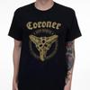 Heren Coroner Band T-shirt Zwart Katoen Grafisch T-shirt Unisex Retro