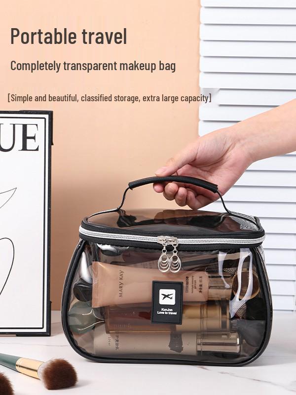 Wasserdichte transparente PVC-Kosmetiktasche mit großem Fassungsvermögen