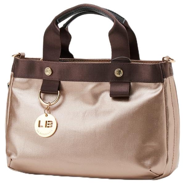 Labagagerie Хлопок x Полиуретан Блестящая Минималистичная Сумка-тоут B008301 Бежевый (21)