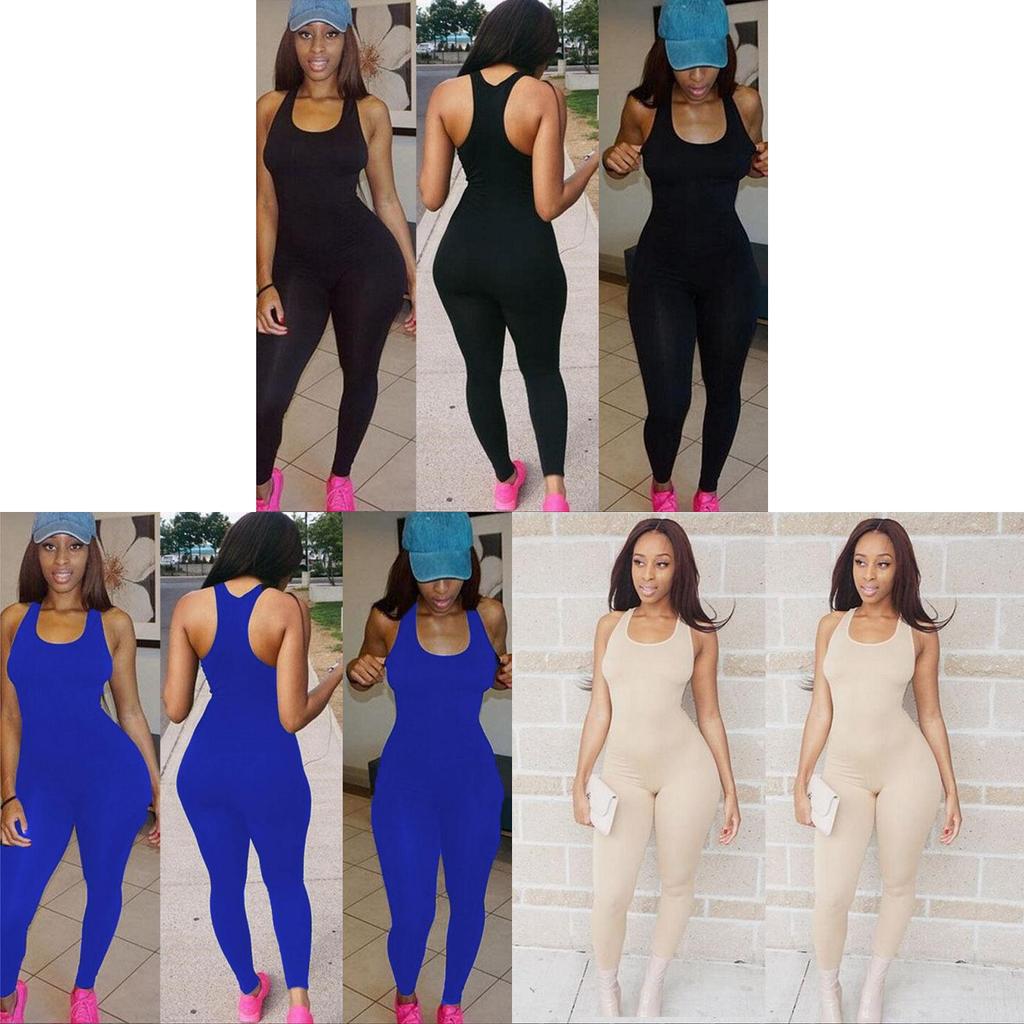 Us Sexy Women Casual Sleeveless Bodycon Romper Jumpsuit With Elegant Long Pants