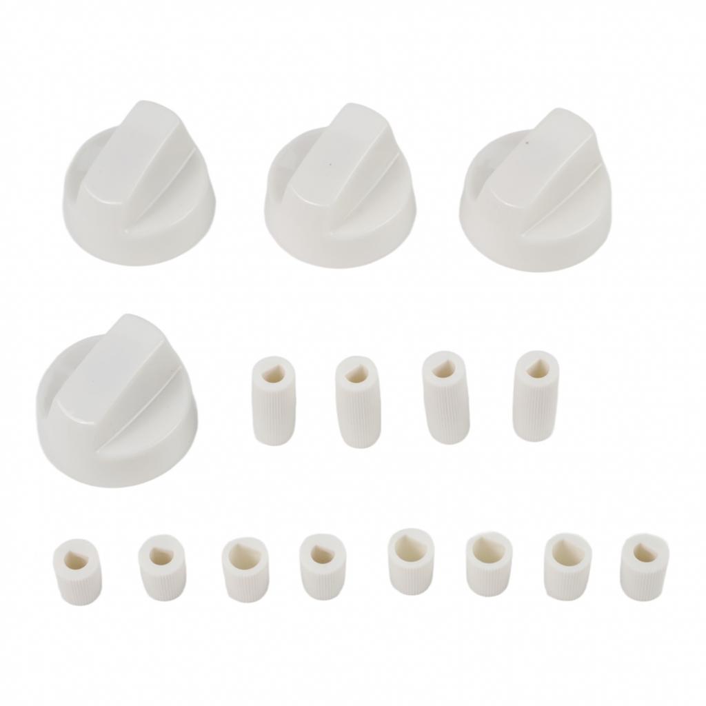 Set of 4 Switch Knobs for Oven and Stove Replacement Fits For 6mm 8mm Shafts