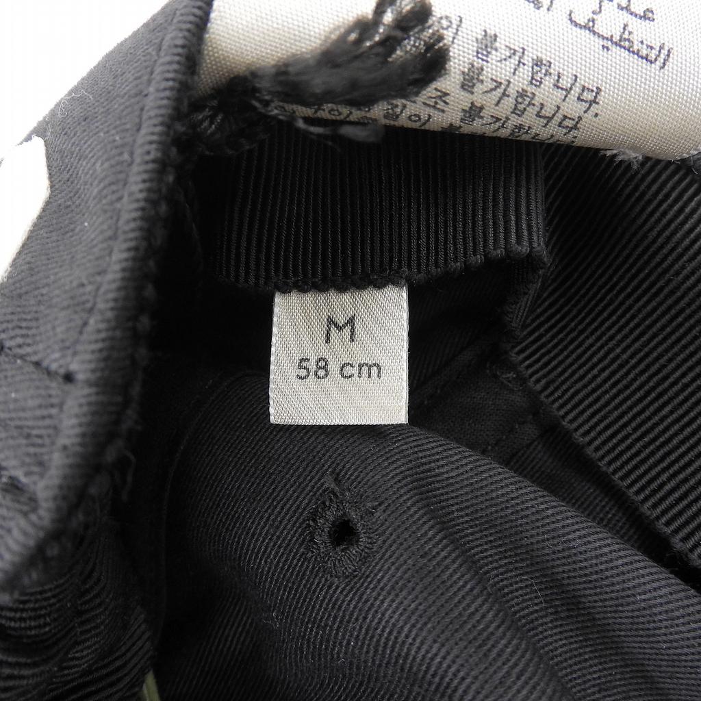 Pristine GUCCI Cap Black Cotton Mens 751400 Used