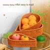 Hand-Woven Rattan Fruit and Storage Basket