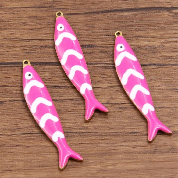 Two Sided Enamel Drop Necklace Pendant 5 Vibranting Color Addition Sturdy Stainless Steel Jewelry