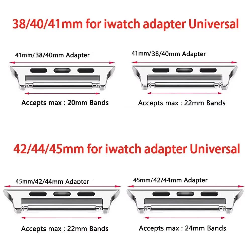 Watchband Connector for Apple Watch Ultra 2 49mm 45mm 44mm 42mm 46mm Adapter for IWatch Ultra Series 10 9 8 7 6 5 Width Straps
