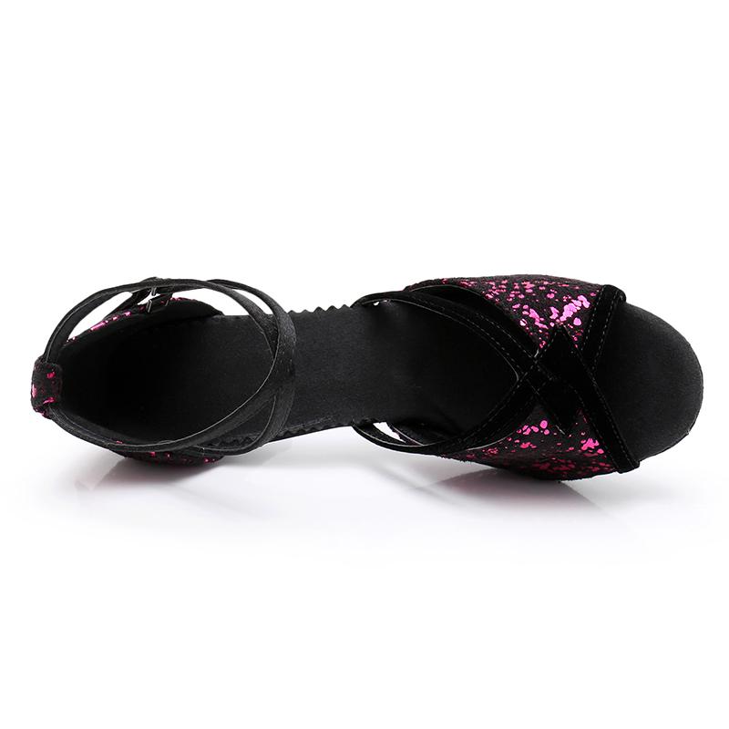 Latin Tango Salsa Dancing Shoes For Women 7CM Heeled Ballroom Dance Shoes
