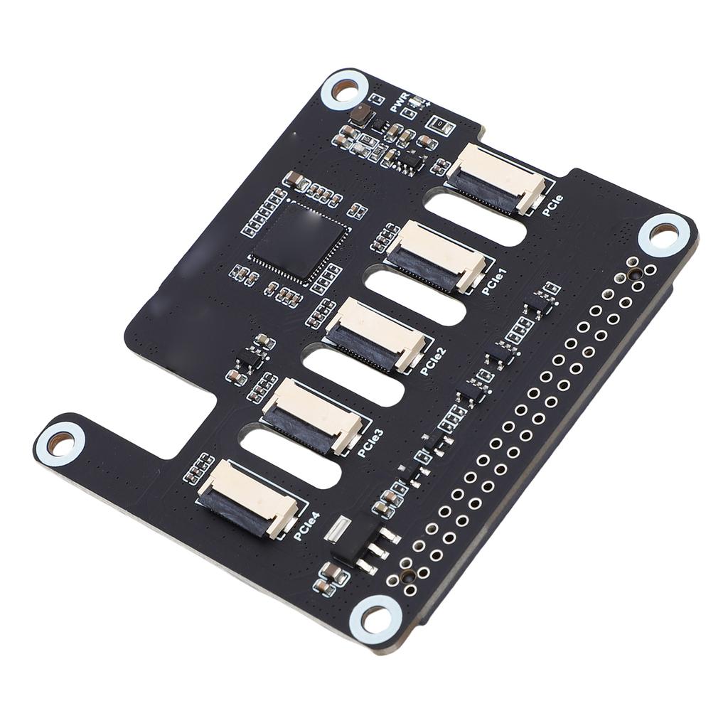 PCIe To 4 Ch PCIe FFC Adapter Board Fit for RasPi 5 PCIe Gen2  Pansion Module with 4 FFC Connectors Supports Multiple PCIe HAT  Ing