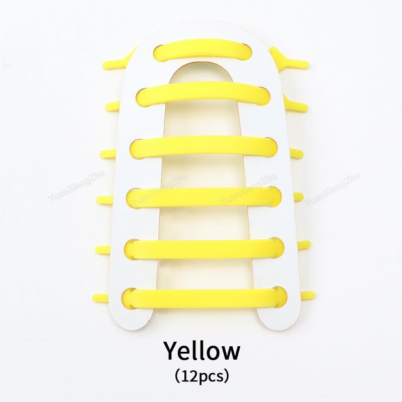 12 Stück Elastische Schnürsenkel für Sneaker Silikon Dehnbare Schnürsenkel Ohne Binden Schnürsenkel für Kinderschuhe Gummiband Schnürsenkel Schnürsenkel