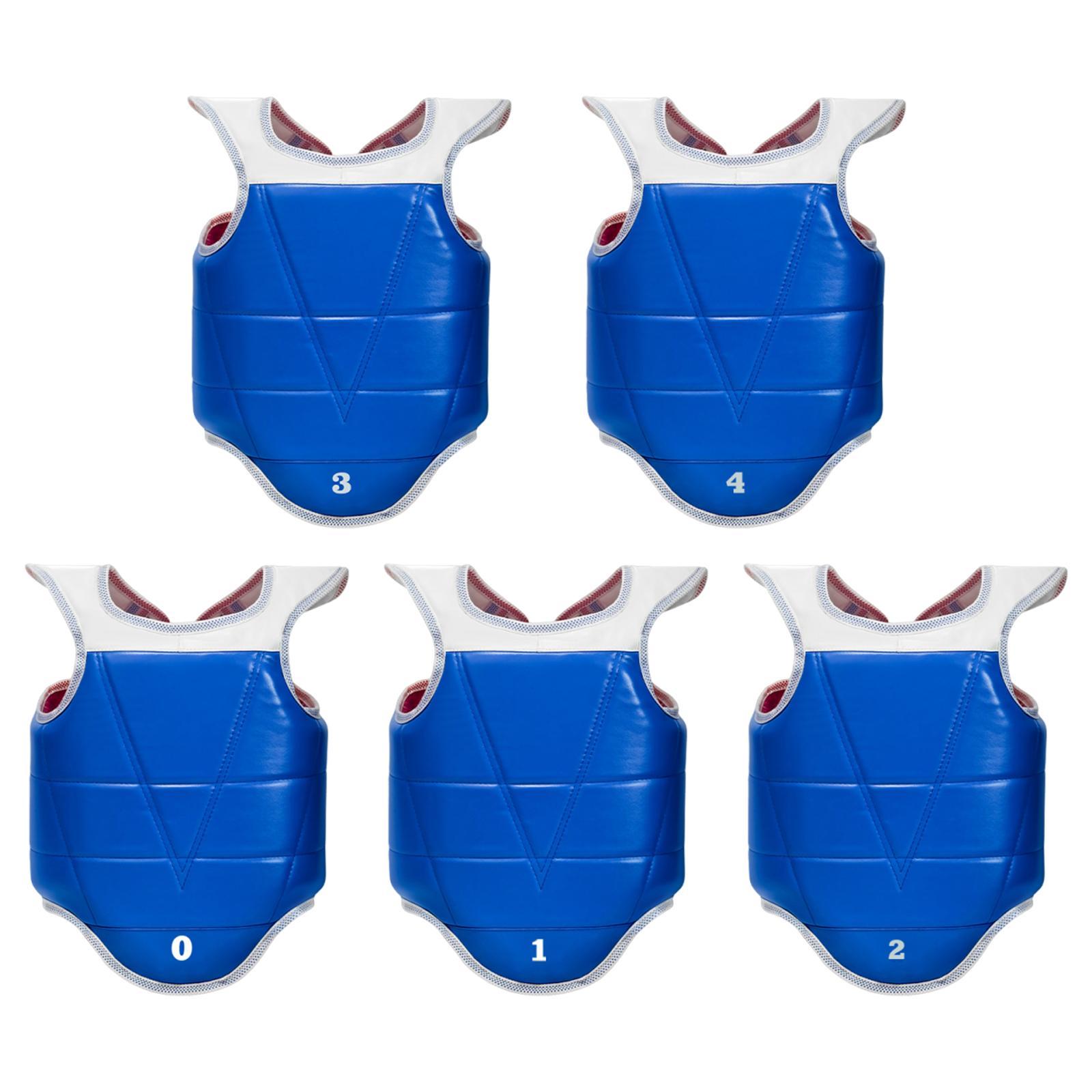 

Reversible Karate Chest Guard MMA Boxing Body Protector for Sparring Training Heavy Punching Exercise Abdominal Martial Arts S