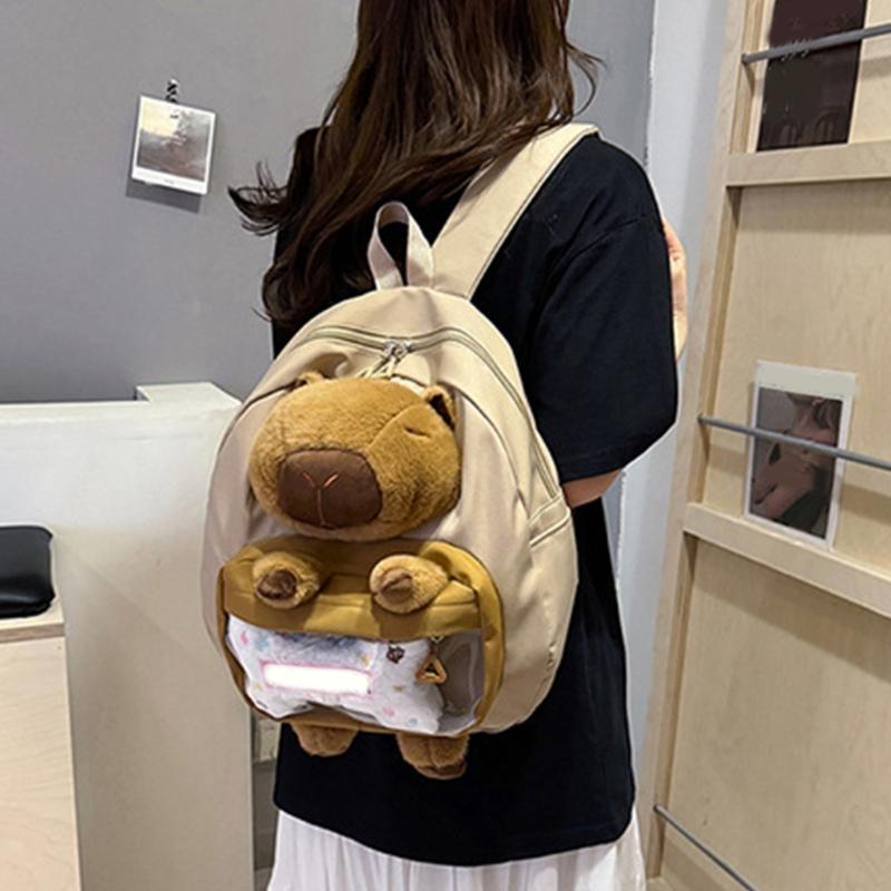 Cute Cartoon Kids School Bags Female Large-capacity Cartoon Funny Backpack Soft Girl Cartoon Animation Student Backpack Light Love Bag