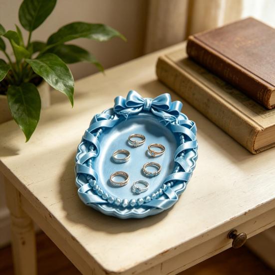 3D Printed Jewelry Tray Exquisite Jewelry Storage Tray Decorative Jewelry Dish Trinket Jewelry Holder