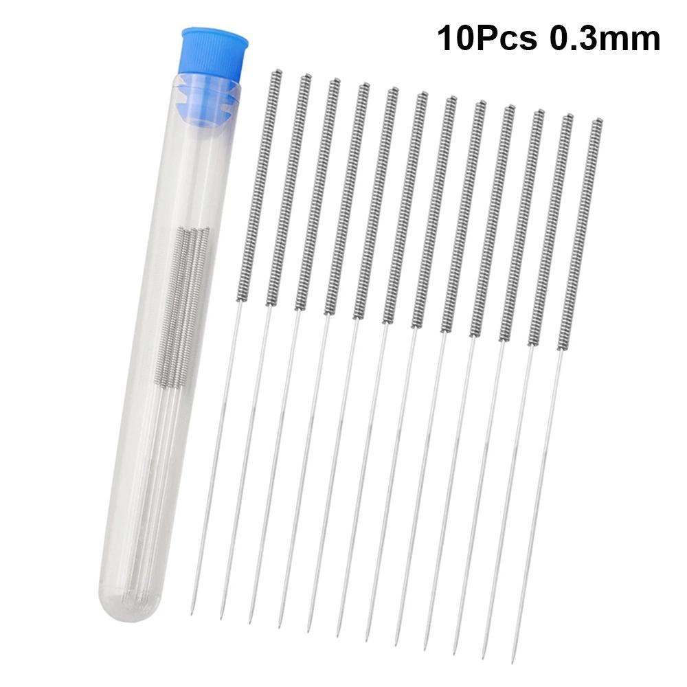 10Pcs 0.2mm 0.25mm 0.3mm 0.35mm 0.4mm Drill Nozzle Cleaning Needles Clean Tool  For V6 MK8 Nozzle