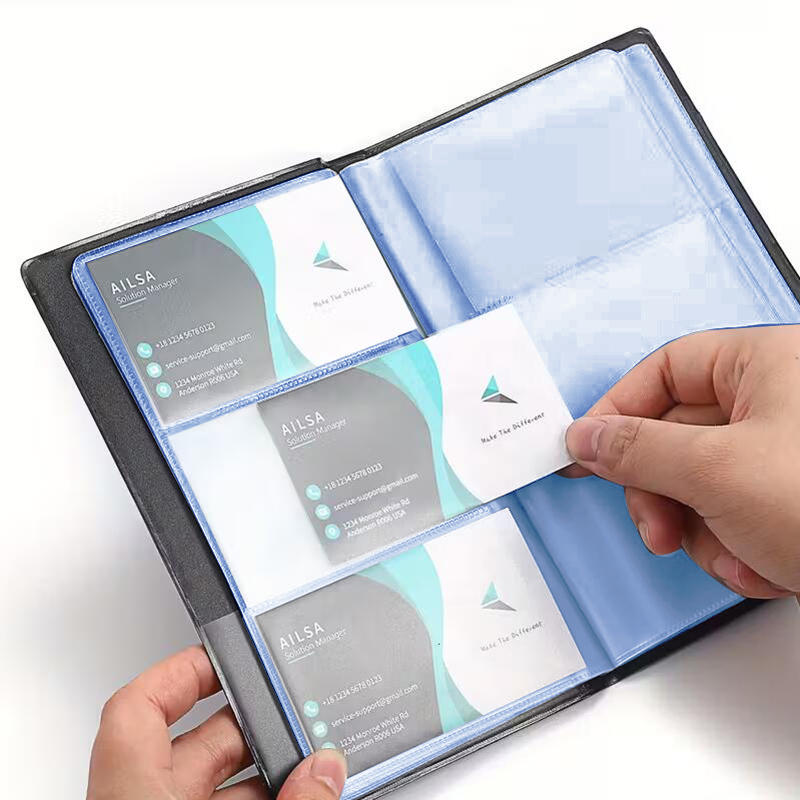 Affärskortshållare med stor kapacitet 60 90 120 150 Fickor Displaybok För Professionell Nätverkning Kontaktorganisation Och Affärskortshantering