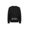 Evisu Japanese Jacquard Little Seagull Embroidered Round Neck Pullover Sweatshirt Men sweatshirt Black 2EAHTM0SW321XX
