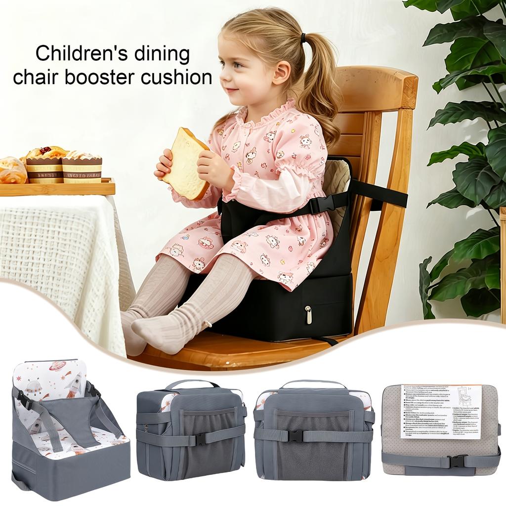 Portable Baby High Chair Booster Pad, Foldable Anti-Slip Mat for Kitchen Chairs, Ideal Booster Seat for 0-3 Year Old Toddlers