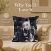 Vtuber S-Shirakami FubukiS Cushion Cover Double-Sided Printed Pillow Cover Hypoallergenic Dust-Mite Proof