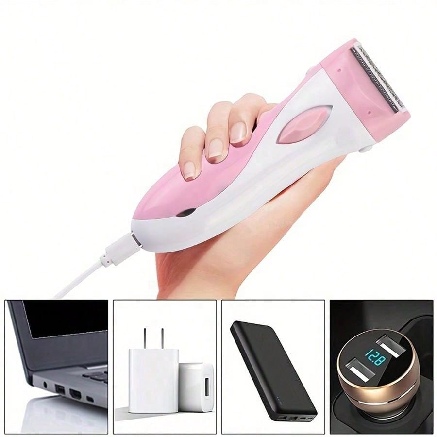 Dámský elektrický holicí strojek - USB elektrický dámský holicí strojek, Dámský epilační holicí strojek, Planžetový holicí strojek s čepelí z nerezové oceli, USB nabíjení