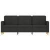 Vidaxl 3-Seater Sofa, Black, 180 Cm, Upholstered In Fabric