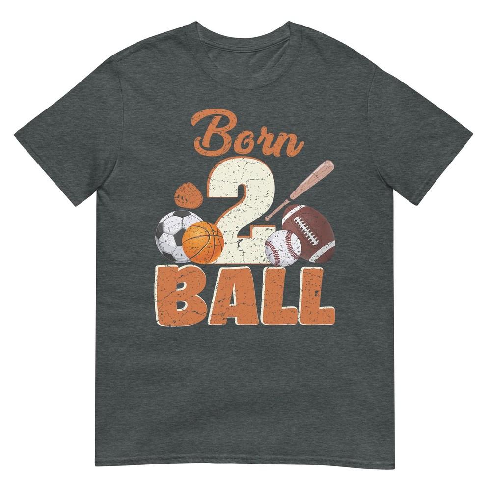 Born 2 Ball 2. Geburtstag Sport 2-jähriger Junge Zweiter Geburtstag T-Shirt