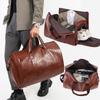 Sac à Costume Pliable Premium en Cuir pour Voyage d'Affaires avec Compartiment à Chaussures