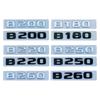 3D ABS Chrom Czarny Naklejki z Emblematem na Tylną Klapę Samochodu Dla Mercedes Benz B160 B180 B200 B220 B260 W245 W246 Akcesoria QU8