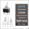 CNTD C5 Toggle Switch Self-locking 15A 250VAC Single Pole Double Pole Switch With Rainproof-cap Switches4