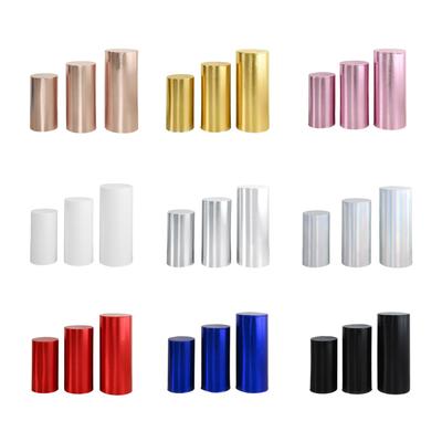 Cylinder Plinth Covers Stretchable Polyester Dessert Table Cloth for Wedding Party Celebration Decor