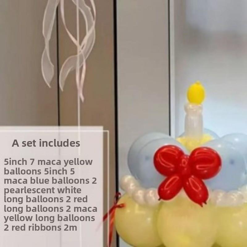 Birthday Cake Balloon DIY Material Birthday Balloon Arrangement Oversized Bouquet Balloon Children s Birthday Party Balloon