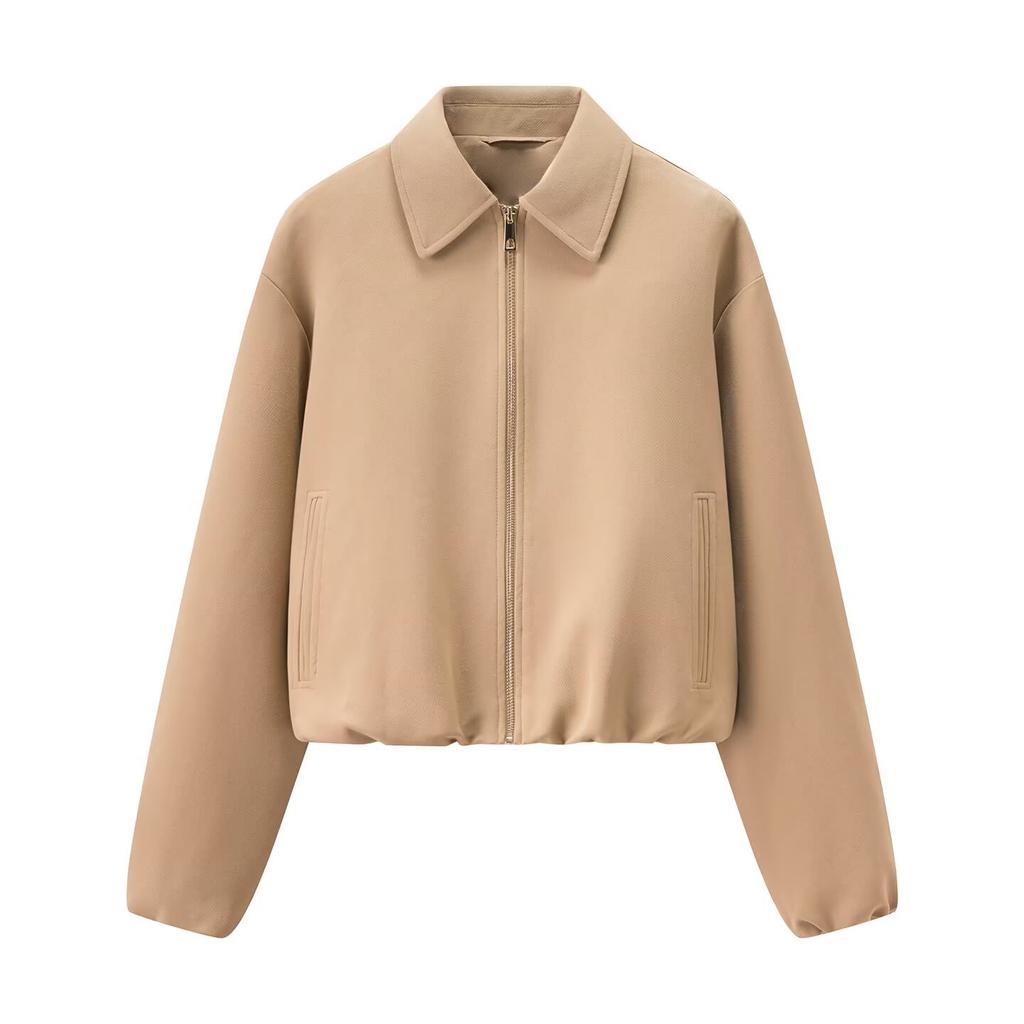 European and American style, new women's clothing, fashionable, lapel short zipper jacket 8372246800