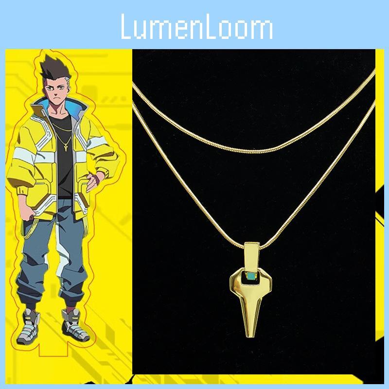 Cyberpunk Edgerunners David Martinez Necklace With Metal Pendant For Cosplay And Gift