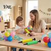 Easy to Use Balloon Pump 5Pcs Portable Pump, Two Way Dual Action Inflator, Compact Inflator Hand Held Manual Air for Birthday, Anniversary,