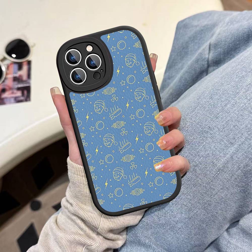 F-Fallout S-Series 4 Cool Game Phone Case For IPhone 16 15 14 13 12 11 Pro Max Plus 16E Soft Leather Cover