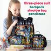 Cartoon Printing Casual Shoulder Bag Junior High School Students Large Capacity Backpacks