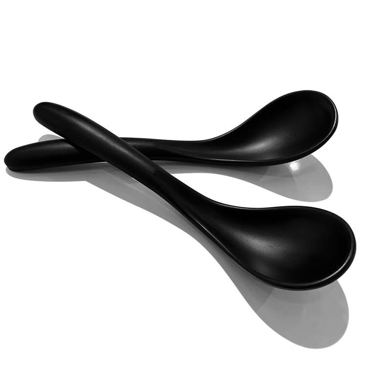 Sand Black Melamine Porridge & Rice Spoon