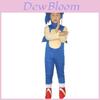 Çocuk Sonic Kostümü Mavi Tulum Köpük Maske Cosplay Eğlencesi İçin!