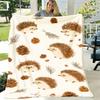 1pc Reversible Hedgehog Pattern Blanket, Soft Warm AllSeason Polyester Throw, Machine Washable, Multipurpose for Home, Bedroom, Dorm, Office, Travel, 