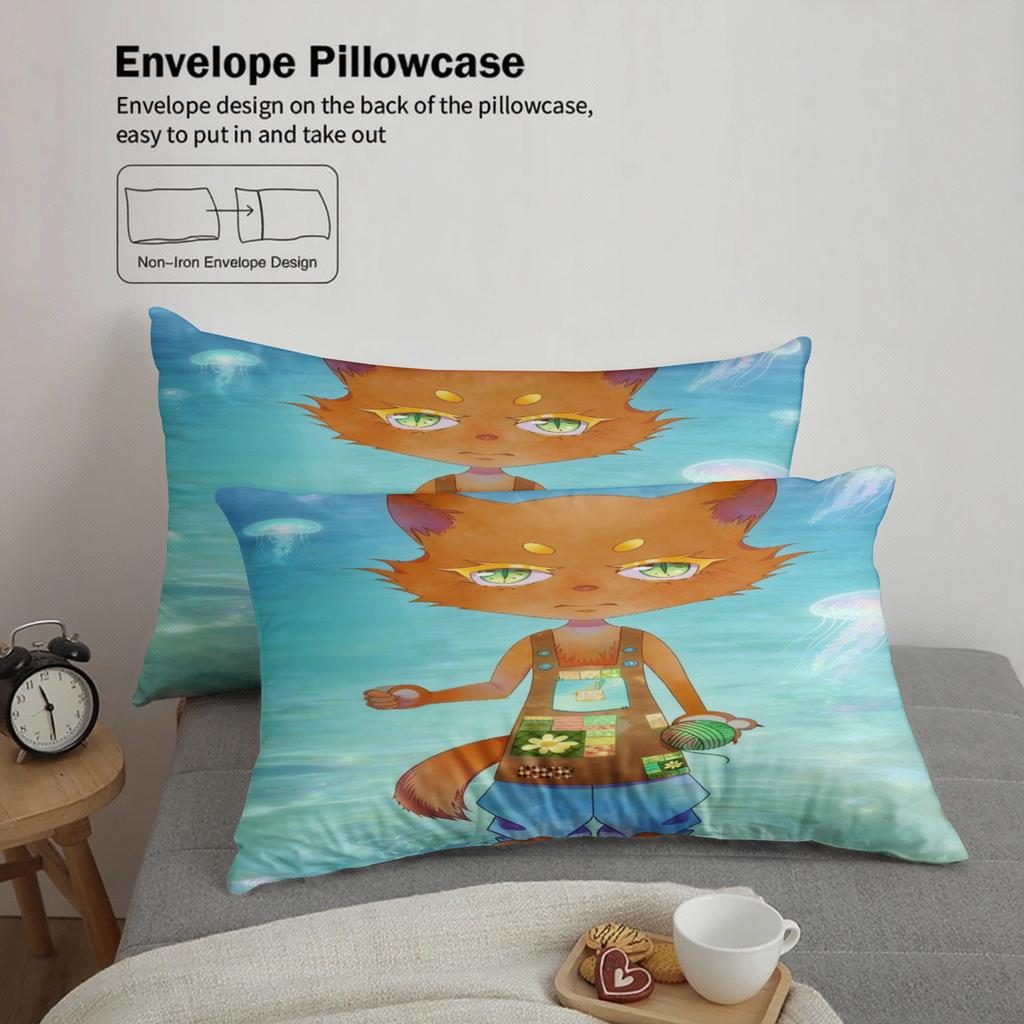 Twin Size Bedding Set Softville Cozy Town Cute Fern The Quilt Fox With Duvet Cover  Pillowcase For Children'S Bedroom Decor
