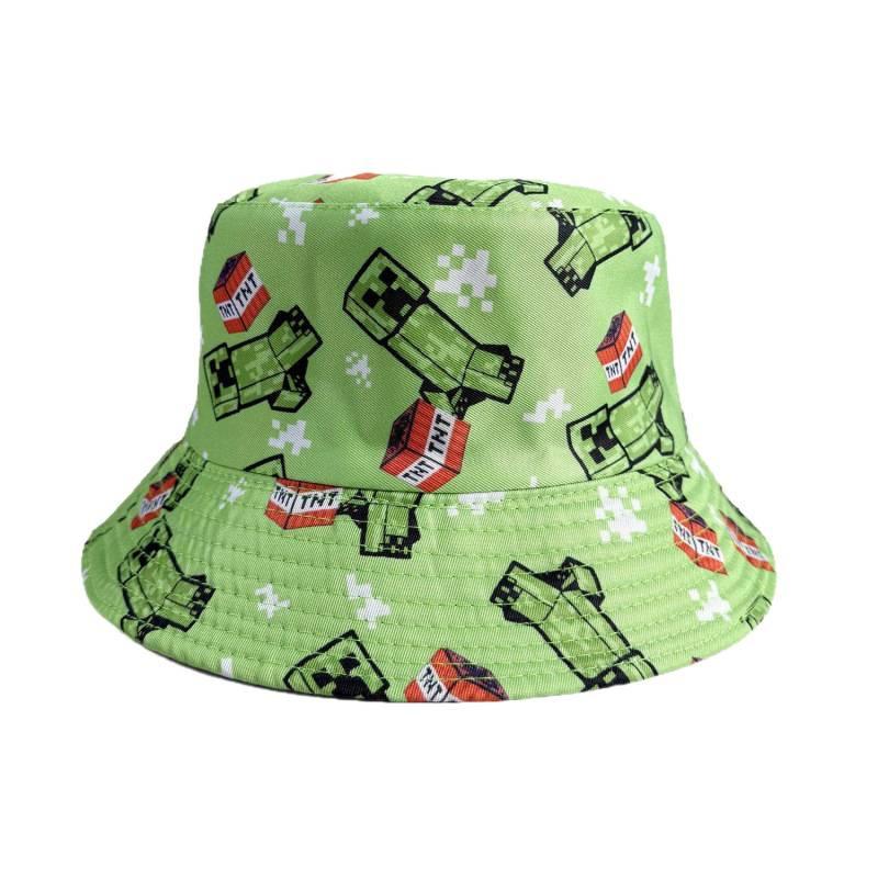 My world bucket hat men and women cartoon game basin hat European and American outdoor sun hat sun hat