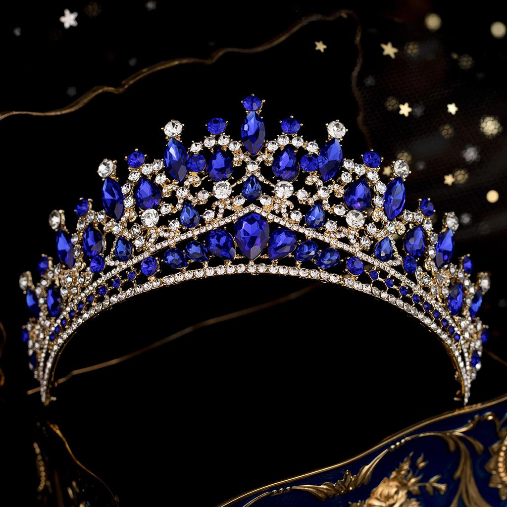 Hot Sales Party Multicolour Tiaras and Crowns for Women Crystal Princess Crown Rhinestone Hair Jewelry Headpieces Bridesmaid