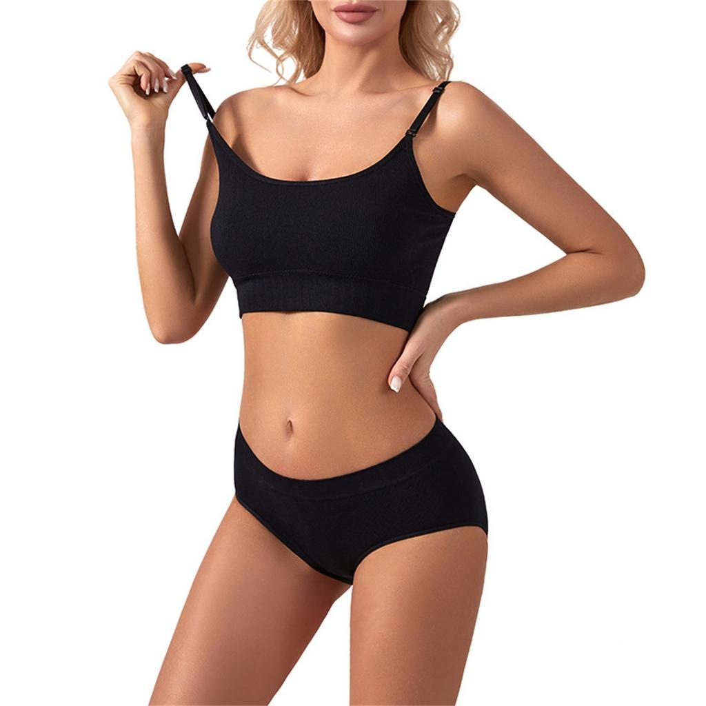 Women's Camisole With Bottom And Chest Pad, Sexy Oversized Underwear With Chest Pad