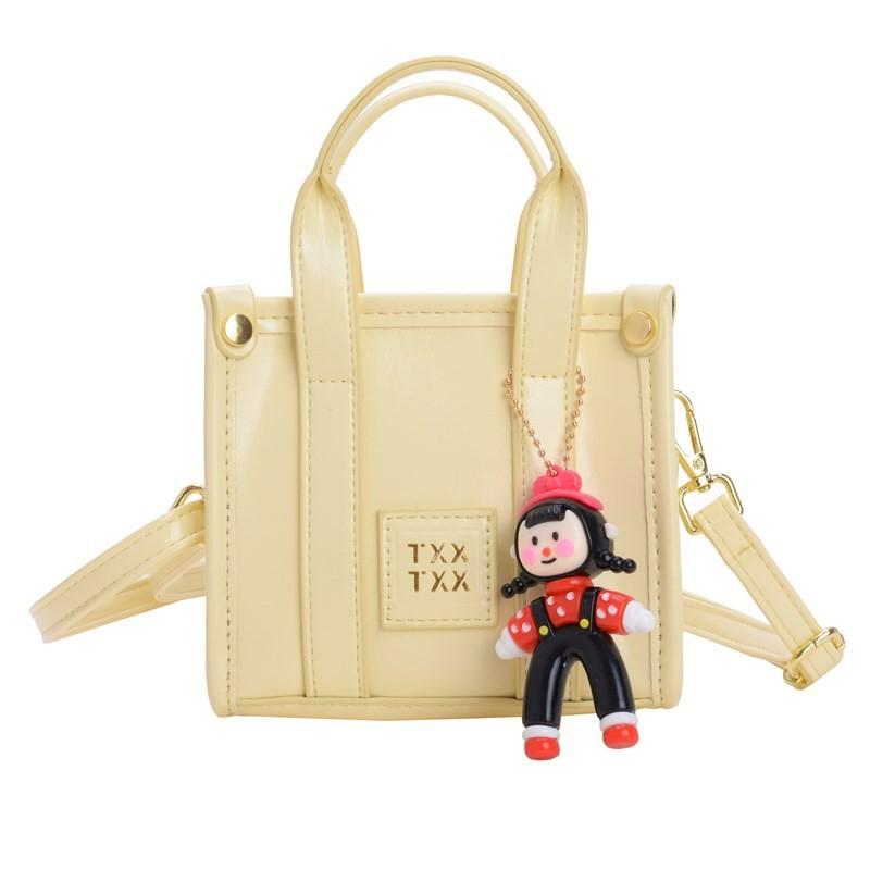 English Solid Letters Color Smooth Satchel Durable Kids Small Bag Crossbody