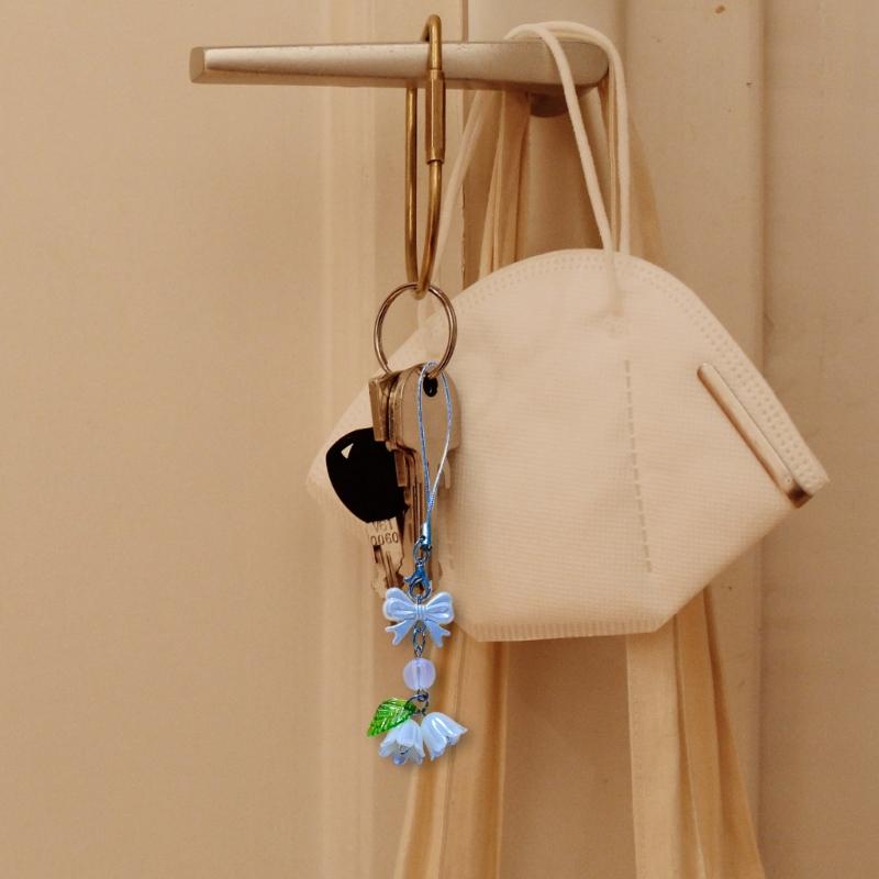 Fashionable Phone Pendant Cute Bag Charm Handmade Phone Charm Stylish Phone Chain Alloy Material Gift for Women Girls