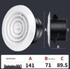 ABS Round Air Ventilation Duct: Indoor Fresh Air, White Exhaust Air Intake