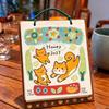 2027 Nepal Calendar Dog Doodle Illustration Desk Calendar Small Animal Monthly Calendar, Decorative Hanging Ornament Gift